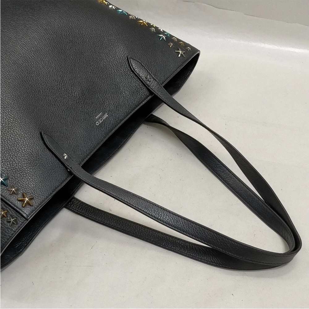 Jimmy Choo Navy Blue Leather Star Tote Bag - Picture 5 of 15